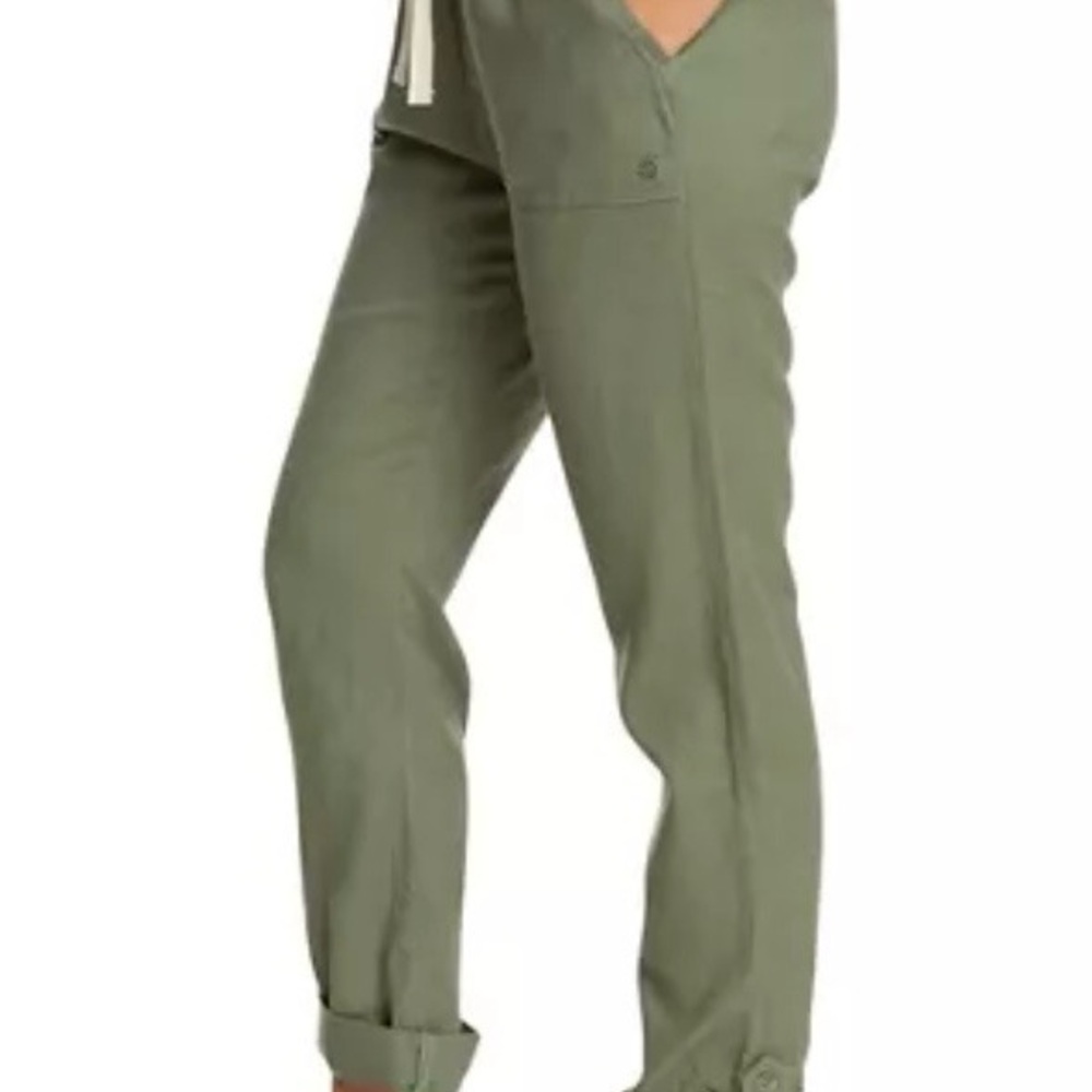 Roxy Women’s Olive Green Jogger Pants Drawstring Casual Size S - Picture 2 of 4